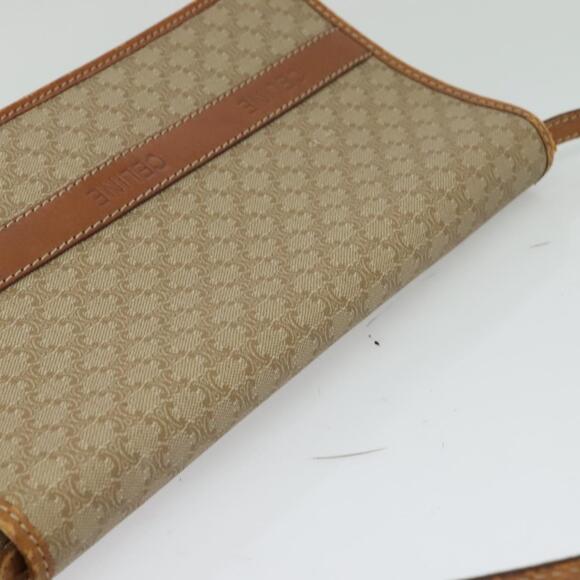 CELINE Macadam Canvas Shoulder Bag Pvc Beige Gold - Picture 6 of 12